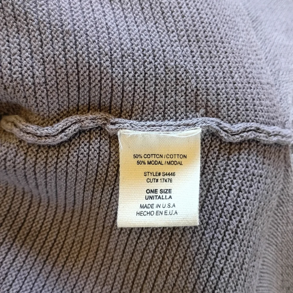 M. Rena Sweater Pullover Poncho USA Gray Oversized Lagenlook Minimalist - Picture 5 of 5